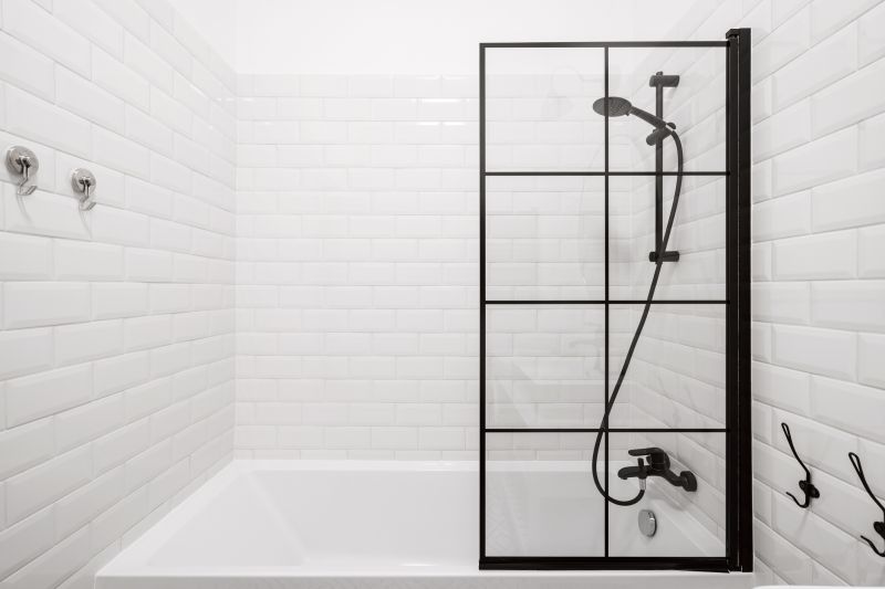 Black Frame Glass Shower